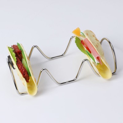  2 STÜCKE Edelstahl Taco Rack Mexikanischen Pfannkuchen Rack Tablett Taco Halter