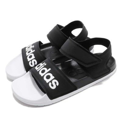 black and white adidas sandals