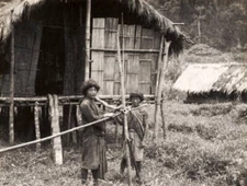 Khanungs Outside A Rest House In The Tamai Valley Burma 1933 OLD PHOTO