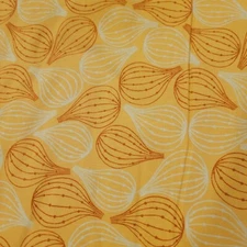 Golden Yellow Japanese Cotton-Linen Shirting w/ Dotted Outline Figs - Lovely!!