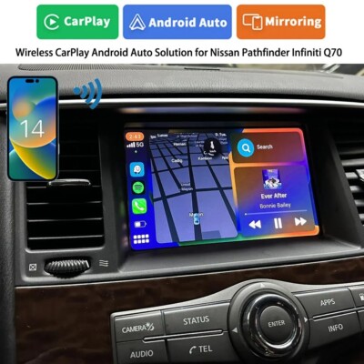 Wireless Apple CarPlay Android Auto Mirroring Decoder Box For Infiniti Q70 2017