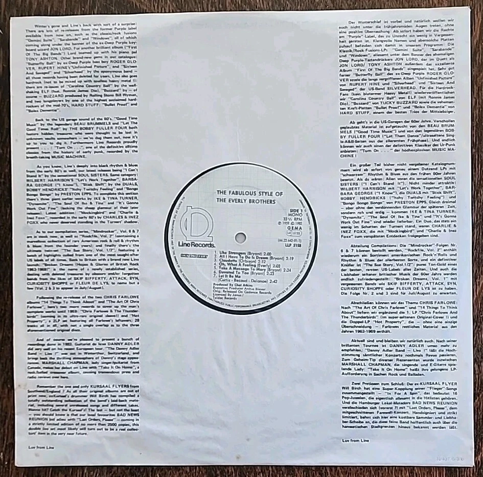 Everly Brothers – The Fabulous Style Of The Everly Brothers - Image 3 of 4