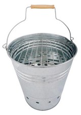 Esschert Design Grill-Eimer FF52, mobiler Grilleimer, Grillkorb, Grill, Camping