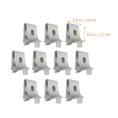 2er Set Edelstahl Trennwandwinkel Metall Regalträger Clips - Bild 3 von 9