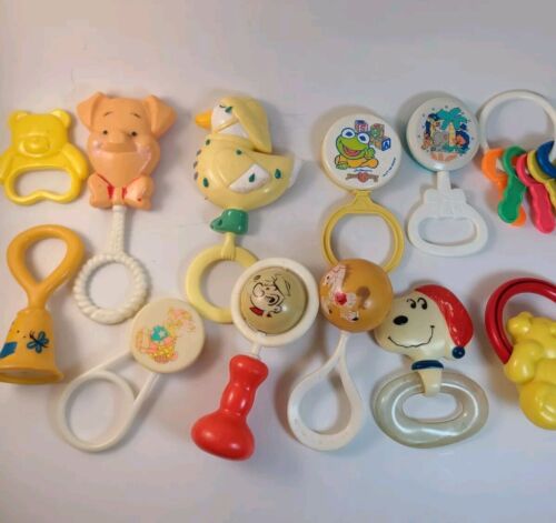Baby Rattles Toys Teethers Lot of 12 Pieces Assorted Brands