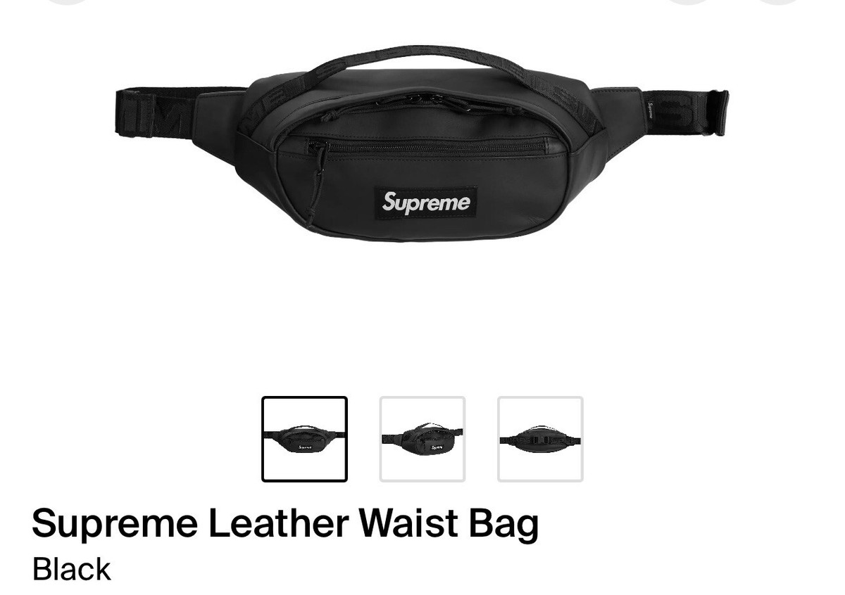 Supreme Leather Waist Bag Black FW23 DS | eBay Supreme Leather Waist Bag Black FW23 DS | eBay