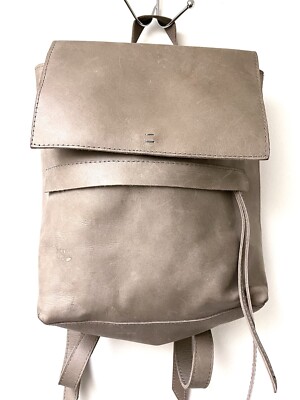 Raven + Lily Addis Natural Leather Backpack Taupe Gray | eBay display picture 1