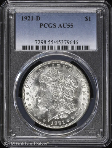 1921-D $1 Morgan Silver Dollar PCGS AU 55