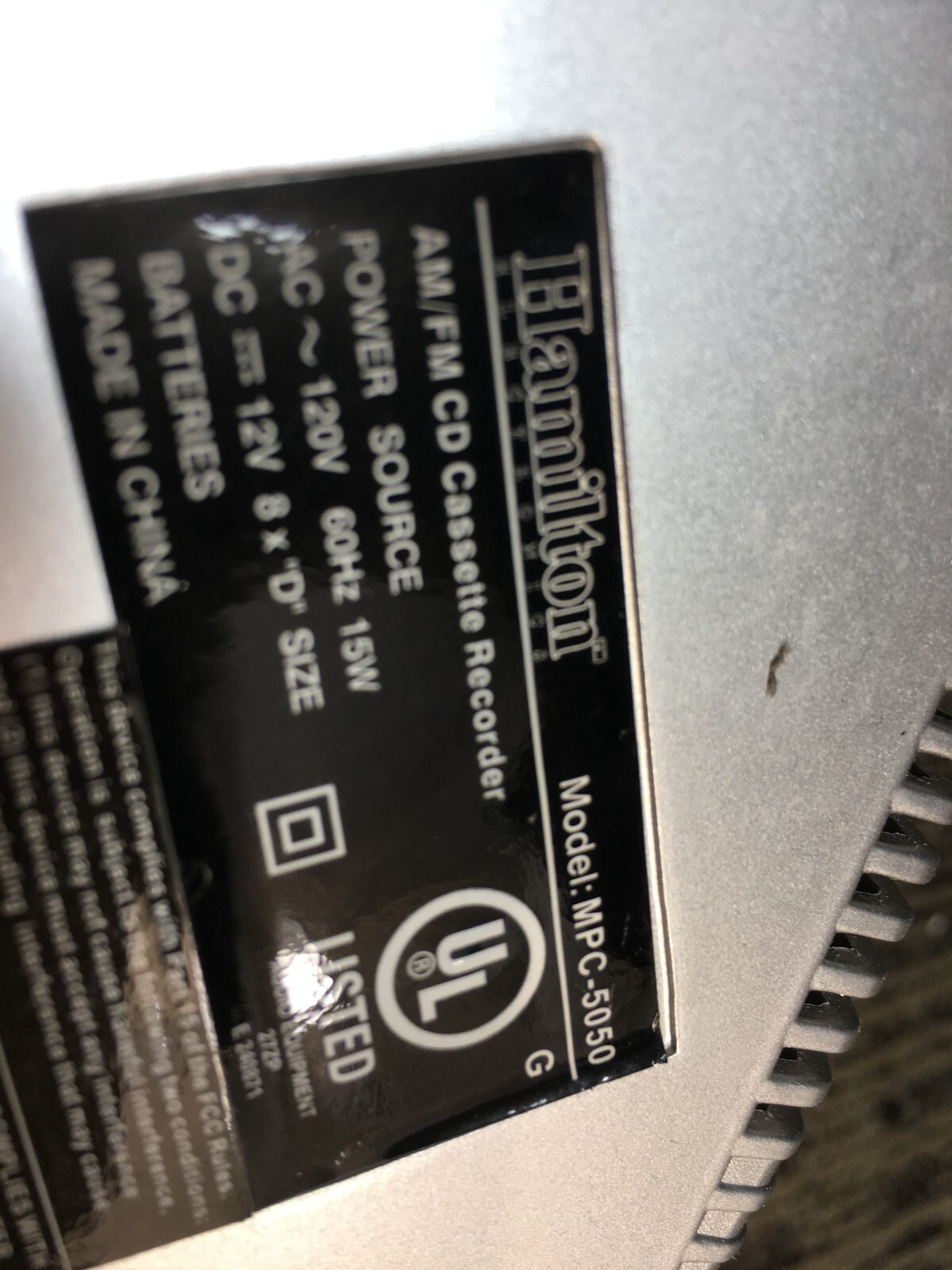 (LOT OF 2) BOOMBOX Hamilton Buhl MPC-5050