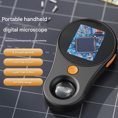 500X Digital Microscope 2.0 inch Video Coin Microscop with Magnifying Glass 200w