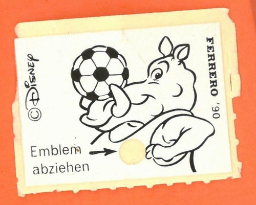 DRIBBLE BOYS Hpf-Bpz Sticker w/o Emblem POWER PORKY Kinder DISNEY Original 1990