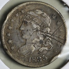 1835 Capped Bust Half Dime VF Details ***RARE EARLY HALF DIME***