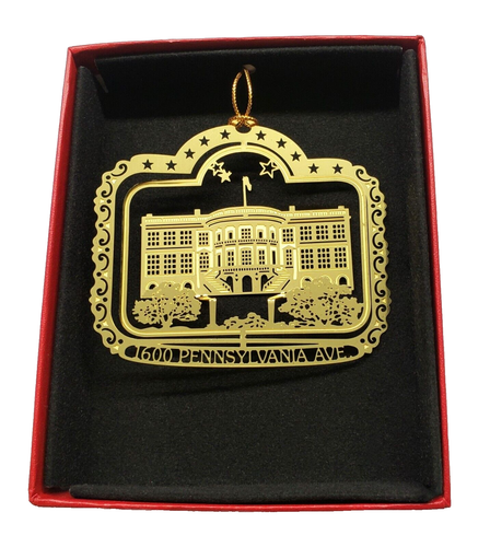 White House Ornament, Washington DC Brass Patriotic President Political