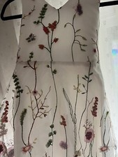 White A line Wedding flower girl's kids dress size 8 flower pattern