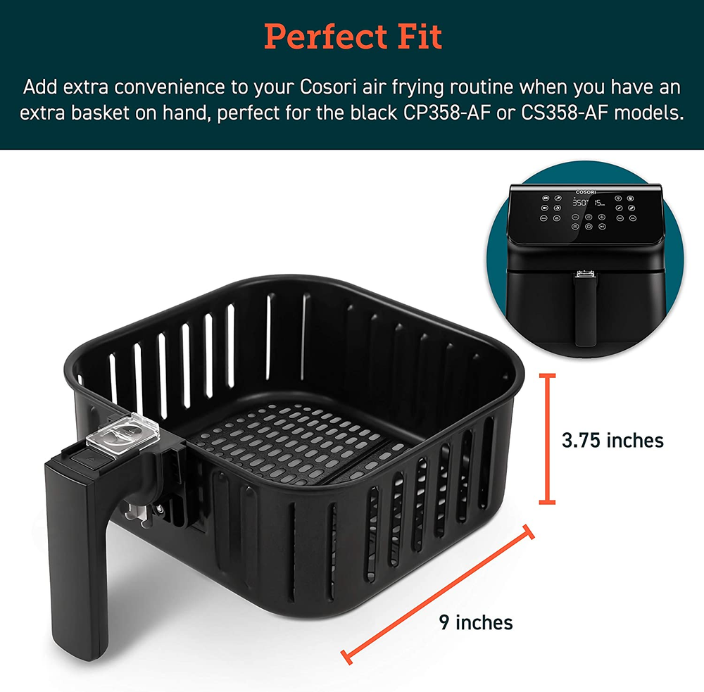 Original 5.8QT Air Fryer Basket Replacement for CP358-AF and CS358-AF Models