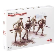 ICM 35684 Plastic model kit figures 1:35 WWI British infantry 1914 modelling kit