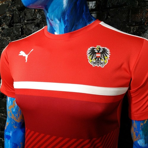 Österreich Team Training Trikot Fußball Shirts rot Puma Trikot Herren Größe S - Bild 4 von 12