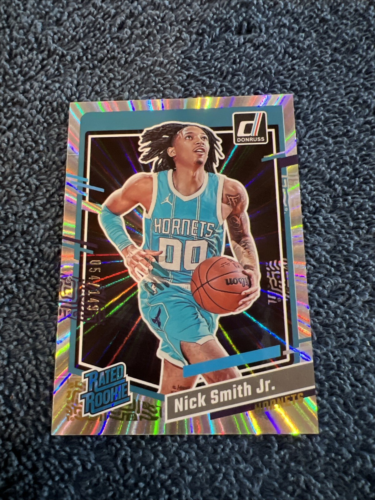 2023-24 Donruss #248 Nick Smith Jr. RC Holo Laser Rated Rookie #54/149