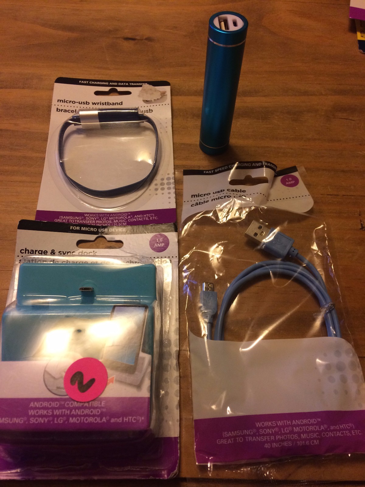 Lot of 4 ANDROID Charging Accessories ***BRAND NEW***