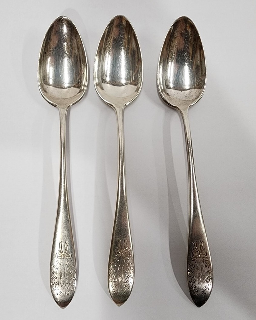 Gorham Mothers Old Pattern Sterling Silver Silverware Lot of Teaspoons w/  Mono