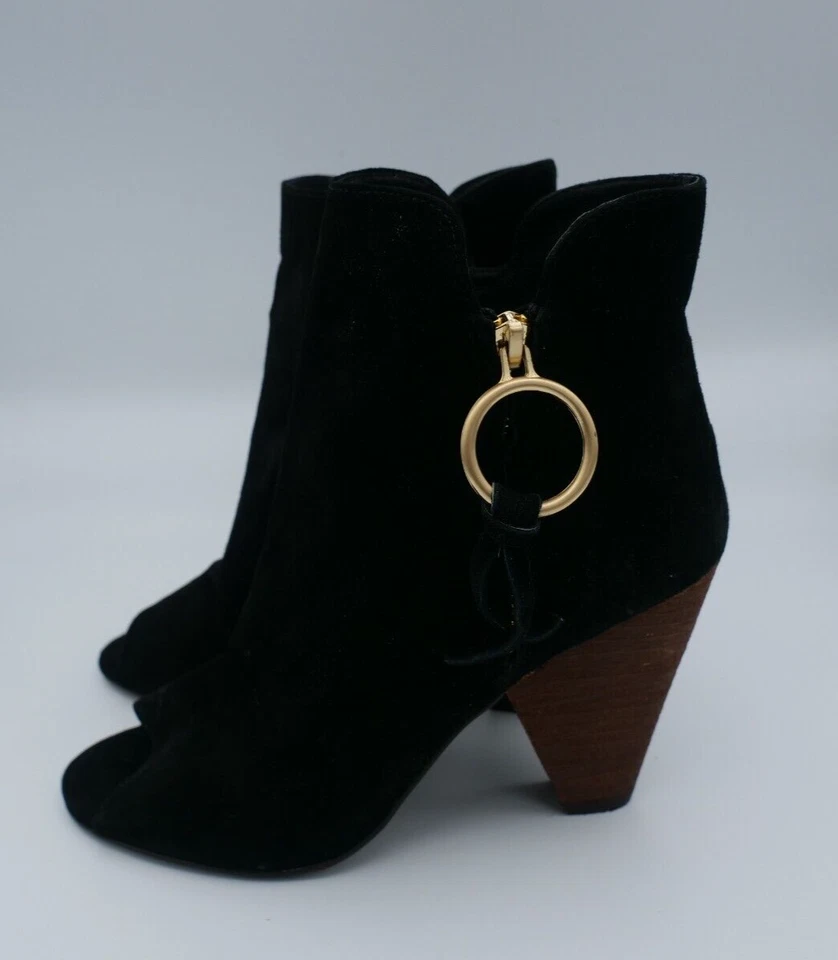 Botas de tornozelo femininas Kristin Cavallari Chinese Laundry Richmond 8,5 camurça preta - Imagem 2 de 4