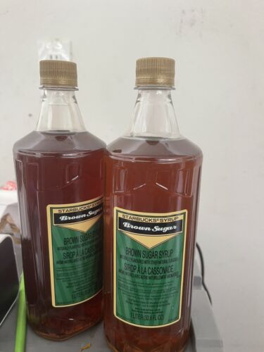 Starbucks Brown Sugar Syrup. 1 Liter (2 Bottles) sealed bottle BB 6-25