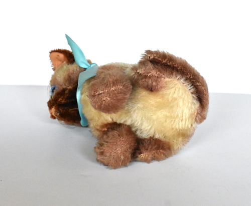 RARE 1950s STEIFF VINTAGE SIAMY SIAMESE CAT Mohair Small 5.5" 15 cm Original - Picture 6 of 6