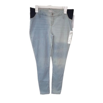 Isabel Maternity by Ingrid & Isabel Skinny Stretch Panel Jeans Light Blue Women