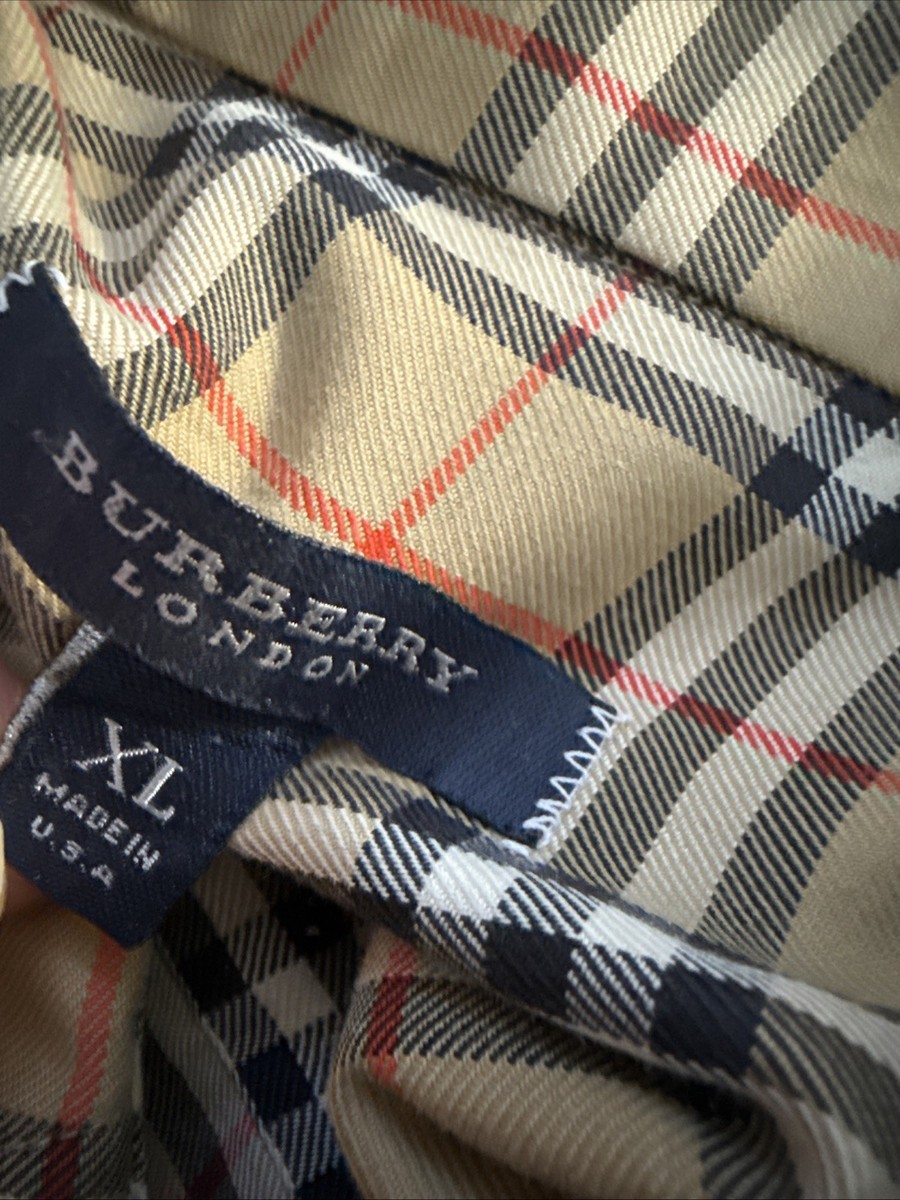 Burberry London Nova Check Shirt Mens XL Plaid Long Sleeve Button