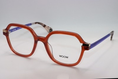 NEW WOOW OPTICAL MAY DAY 2 COL0511 FP BROWN BLUE AUTHENTIC EYEGLASSES 51-19