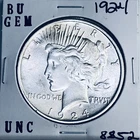 1924 P BU GEM PEACE SILVER DOLLAR UNC MS+++ U.S. MINT RARE COIN 8852
