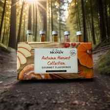 Monin Autumn Harvest Collection Syrups Gourmet Flavorings Best By 9/2026