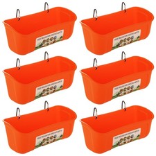 6 Pack Hanging Chicken Feeder Trough, Duck Feeder for Outside with Clips, Wat...
