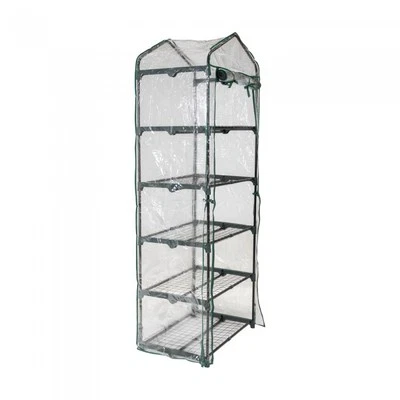 GRINDI IN THE GARDEN Foliengewächshaus Treibhaus Pflanzenhaus, 5 Gitterböden - KALMIA II, 70x50x190