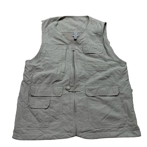 Magellans Travel Vest Men XS Beige Full Zip Pockets Outdoor Hiking Fishing S2 - product listing photo