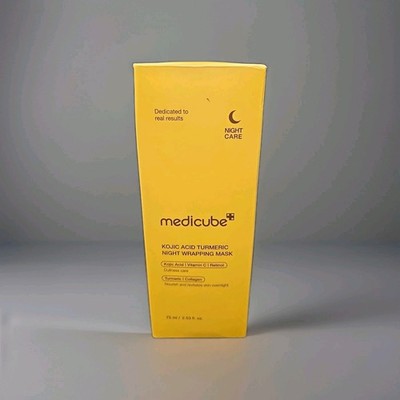 medicube Kojic Acid Turmeric Overnight Wrapping Peel Off Mask   Brightens Damage