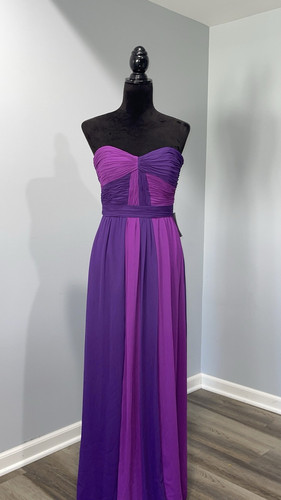 Max & Cleo Elegant Purple Strapless Evening Gown prom wedding dress size 4 NEW - Picture 2 of 16