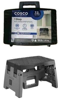 Cosco 1 Step Folding Step Stool 14.4'' W X 11.5'' D X 3'' H Compact Secure Non Slip