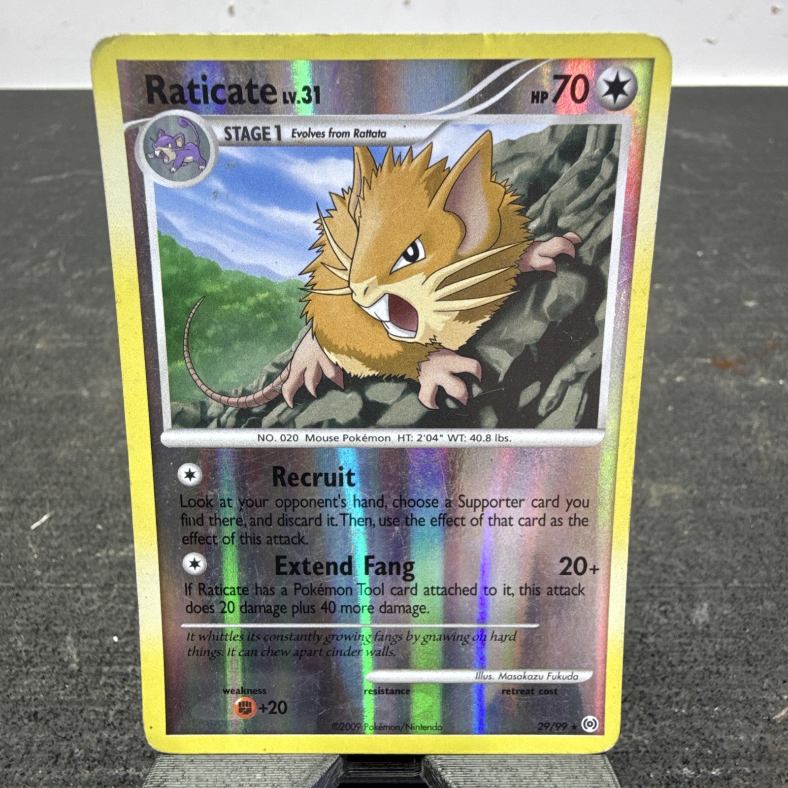 POKEMN TCG Raticate LP 29/99 Reverse Holo Arceus Rare