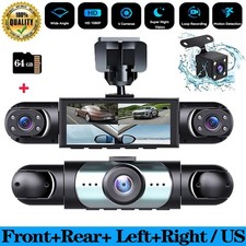 4 Channel Dash Cam 360  Dash Camera 1080P Driving Recorder w/64G TF Card 1/2Pack