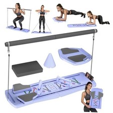 Pilates Board for Home Workout - Upgraded 7 in 1 Portable Foldable-Purple
