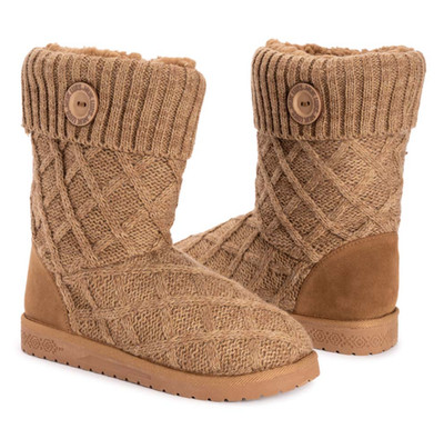 Essentials By MUK LUKS Brown Camel Janet Boots - Women, 10W, NWT