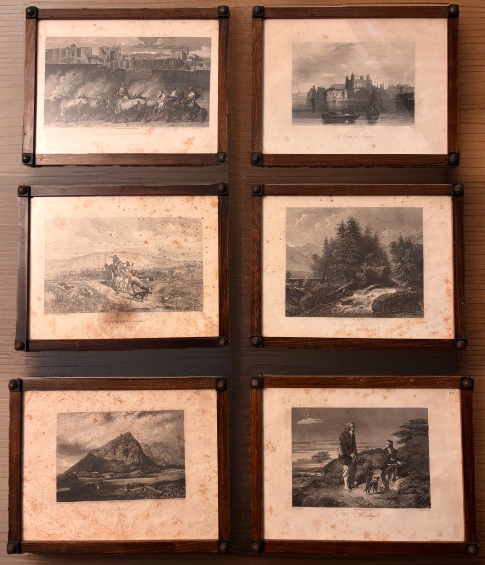 Set of 6 Original 19th-Century Steel Engravings (c.1835–1860)