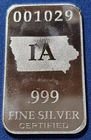 A Iowa State Art Bar-1/2 Troy oz. .999 Fine Silver