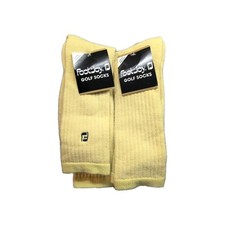 Lot Of 2 NEW VTG 80s Foot Joy Yellow Golf Socks Mens Sock Size 10-13 USA NOS