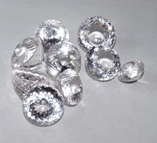 50 Ct Natural White Sapphire 5-7 Pcs Round Cut AGL Certified Gemstone Lot