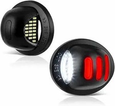 LED License Plate Light with Red OLED Neon Tube, White LED Tag Lamps Assembly Fo