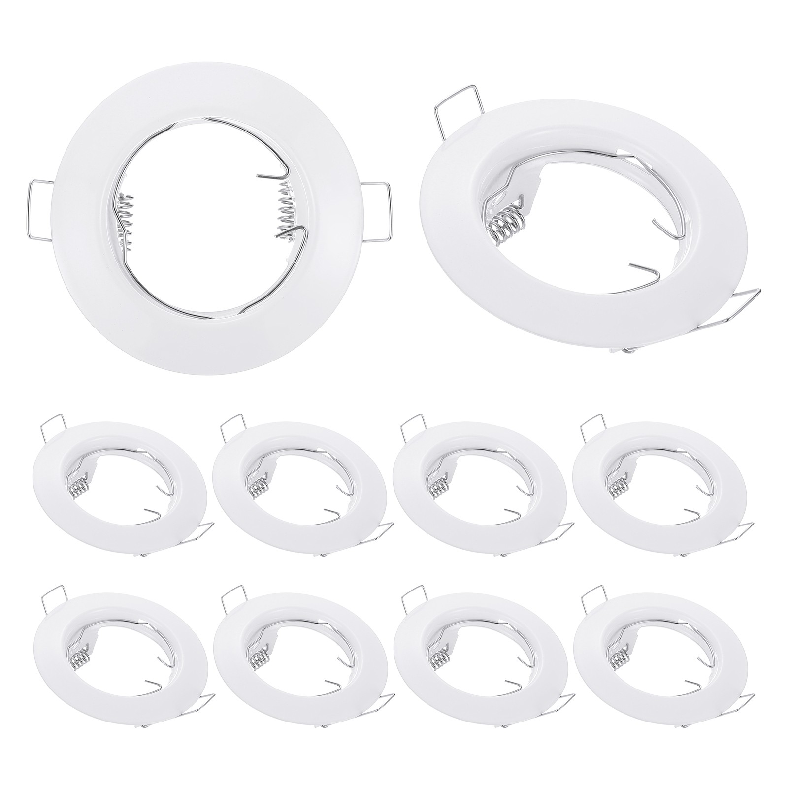 Boîtier LED encastré blanc GU10 MR16 en lot de 10pcs pour spot de plafond