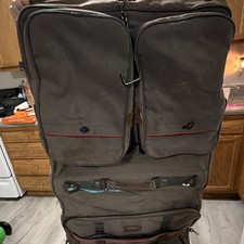 Large Brown Garment Bag with Multiple Pockets...