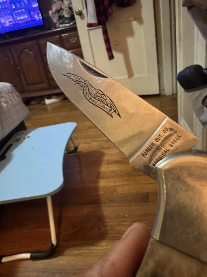 Faca Parker & Son Texas M-1450 – Cabo de barra de areia – Marca Eagle – Com caixa original - Imagem 3 de 3